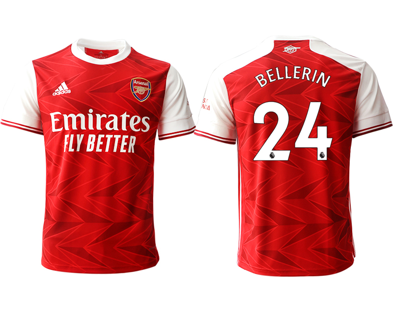 Men 2020-2021 club Arsenal home aaa version #24 red Soccer Jerseys